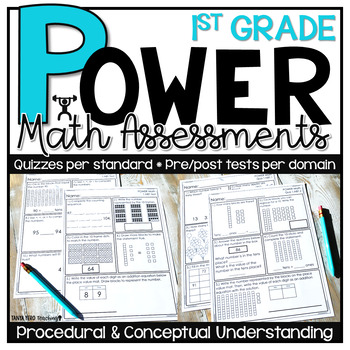 1st Grade Math Assessments | Test Prep | Quizzes and Tests POWER Problems™