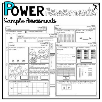 1st Grade Math Assessments | Test Prep | Quizzes and Tests POWER Problems™ - Image 3