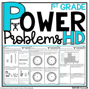 1st Grade Math Homework Measurement and Data Standards Power Problems™