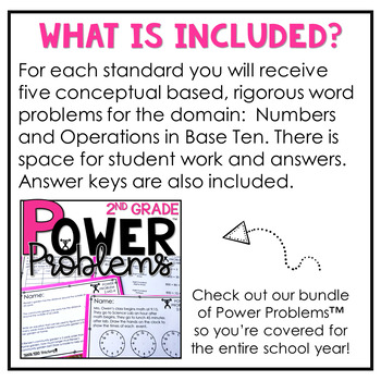 2nd Grade Math Word Problems Place Value Power Problems™ NBT Base Ten Standards - Image 2