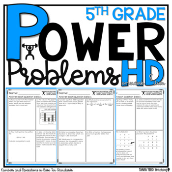 5th Grade Math Word Problems Homework Printables Math Word Problems Place Value