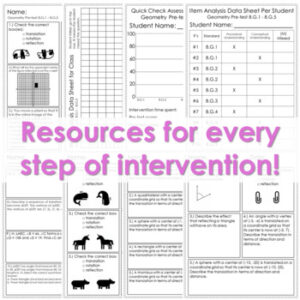 8th Grade Math Intervention Pack Geometry RTI Math Resources - Tanya ...