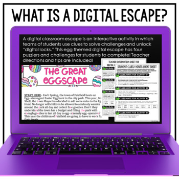 Easter Activities Google Classroom Digital Escape Room Holiday Fun