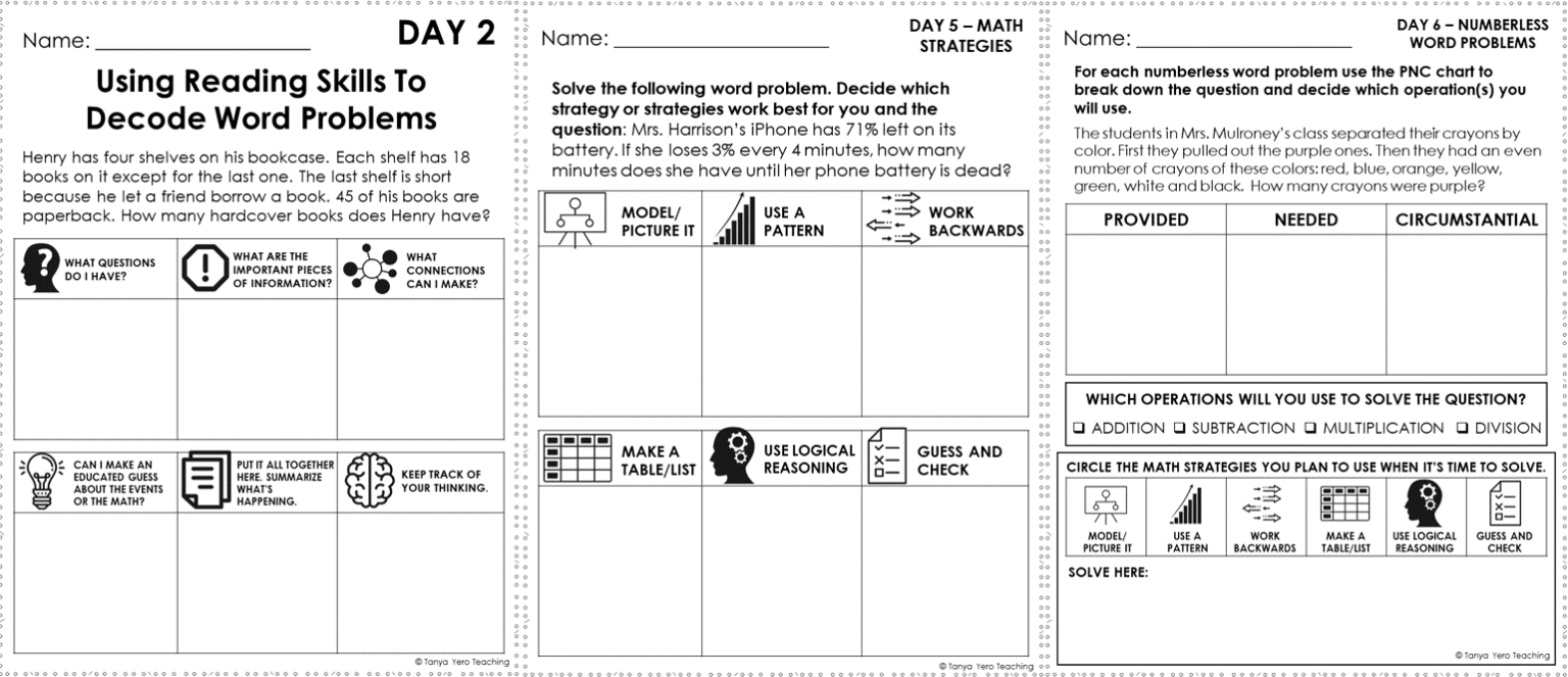 How To Help Students Solve Word Problems - Tanya Yero Teaching